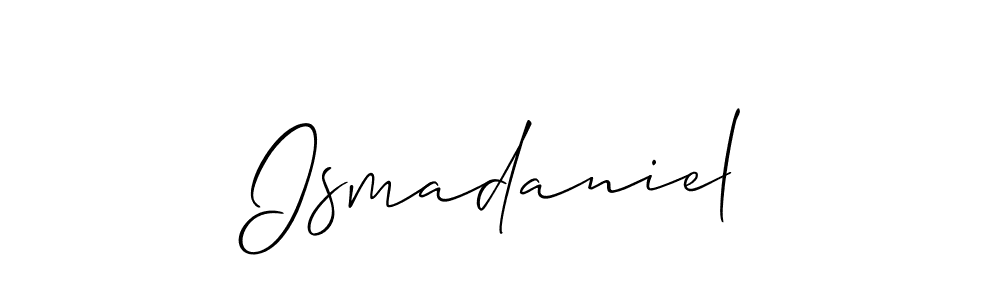 How to make Ismadaniel name signature. Use Allison_Script style for creating short signs online. This is the latest handwritten sign. Ismadaniel signature style 2 images and pictures png