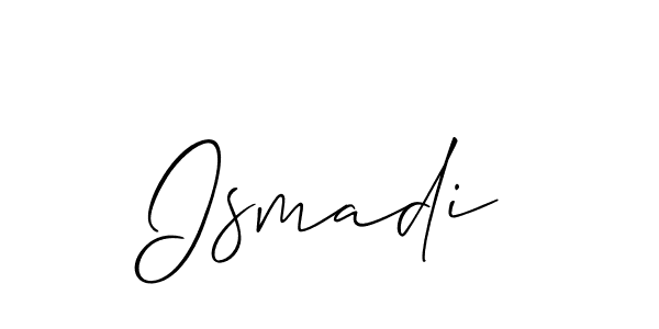 Create a beautiful signature design for name Ismadi. With this signature (Allison_Script) fonts, you can make a handwritten signature for free. Ismadi signature style 2 images and pictures png
