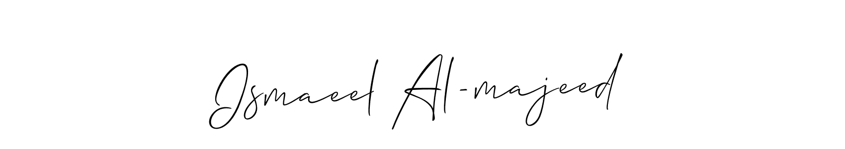 Use a signature maker to create a handwritten signature online. With this signature software, you can design (Allison_Script) your own signature for name Ismaeel Al-majeed. Ismaeel Al-majeed signature style 2 images and pictures png