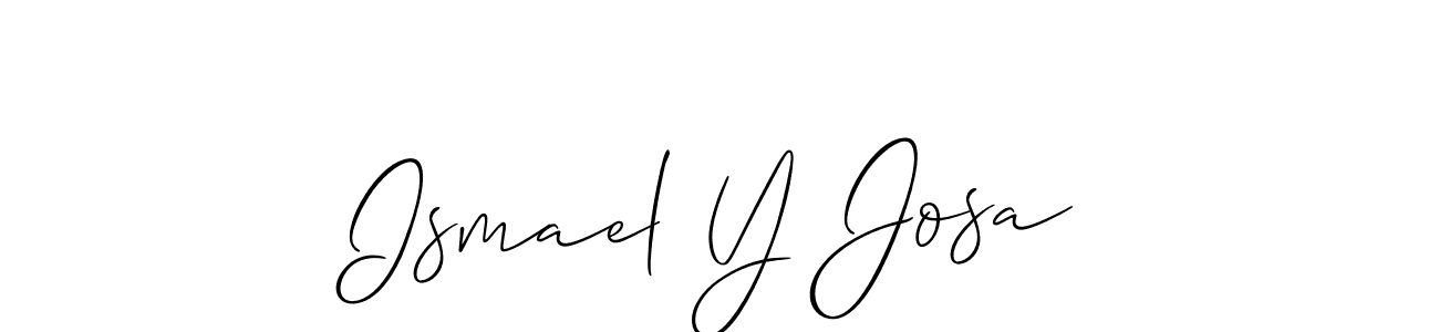 How to Draw Ismael Y Josa signature style? Allison_Script is a latest design signature styles for name Ismael Y Josa. Ismael Y Josa signature style 2 images and pictures png