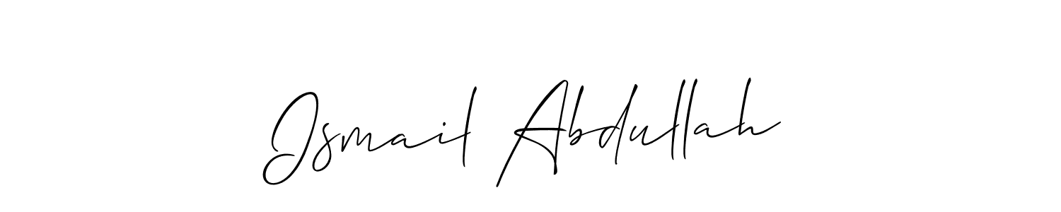 Make a short Ismail Abdullah signature style. Manage your documents anywhere anytime using Allison_Script. Create and add eSignatures, submit forms, share and send files easily. Ismail Abdullah signature style 2 images and pictures png