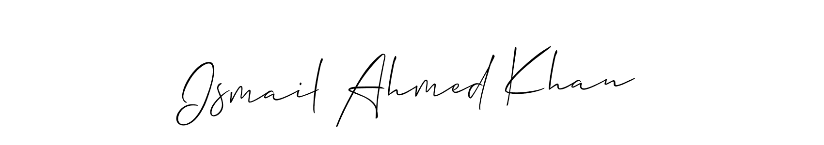 Ismail Ahmed Khan stylish signature style. Best Handwritten Sign (Allison_Script) for my name. Handwritten Signature Collection Ideas for my name Ismail Ahmed Khan. Ismail Ahmed Khan signature style 2 images and pictures png