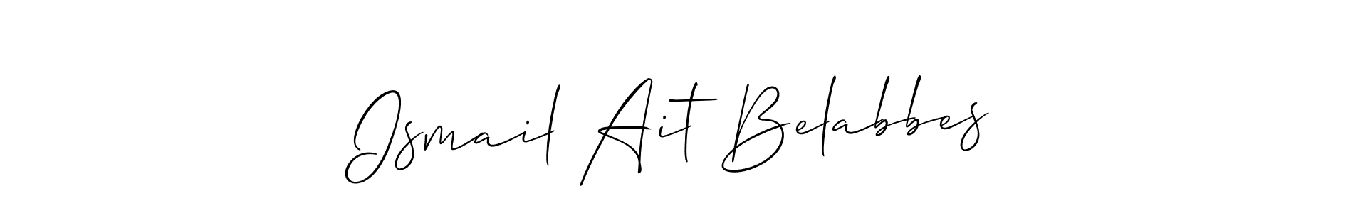 Design your own signature with our free online signature maker. With this signature software, you can create a handwritten (Allison_Script) signature for name Ismail Ait Belabbes. Ismail Ait Belabbes signature style 2 images and pictures png