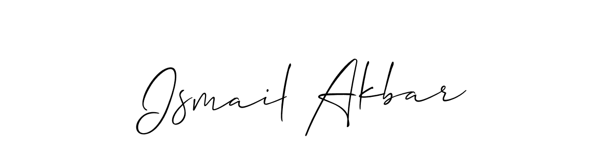 Ismail Akbar stylish signature style. Best Handwritten Sign (Allison_Script) for my name. Handwritten Signature Collection Ideas for my name Ismail Akbar. Ismail Akbar signature style 2 images and pictures png