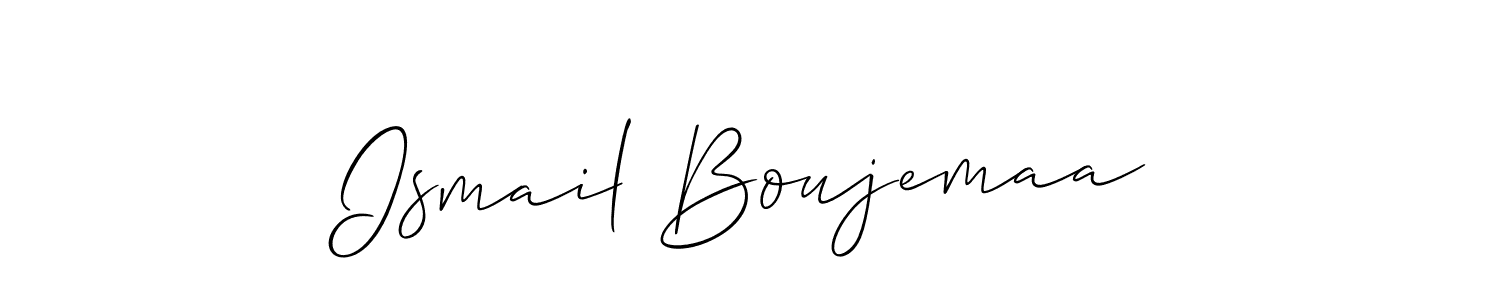 This is the best signature style for the Ismail Boujemaa name. Also you like these signature font (Allison_Script). Mix name signature. Ismail Boujemaa signature style 2 images and pictures png