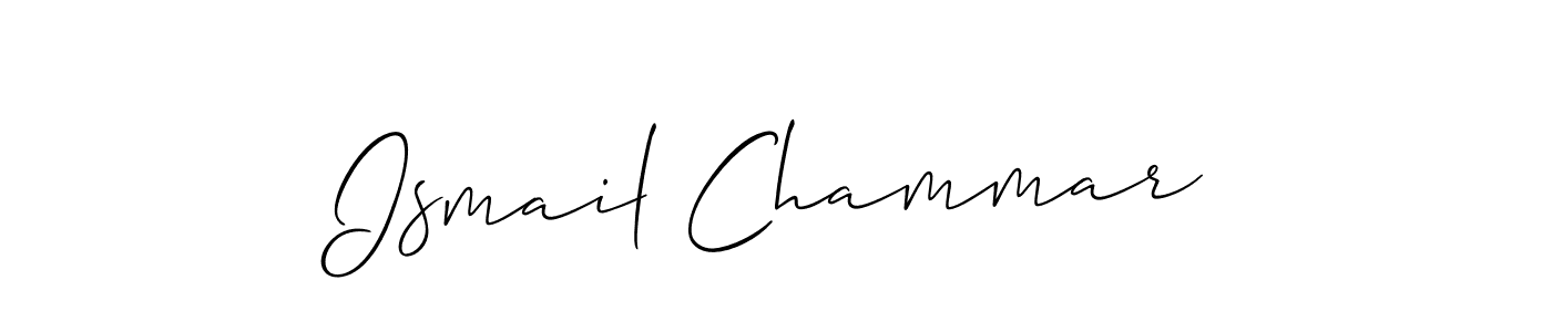 if you are searching for the best signature style for your name Ismail Chammar. so please give up your signature search. here we have designed multiple signature styles  using Allison_Script. Ismail Chammar signature style 2 images and pictures png