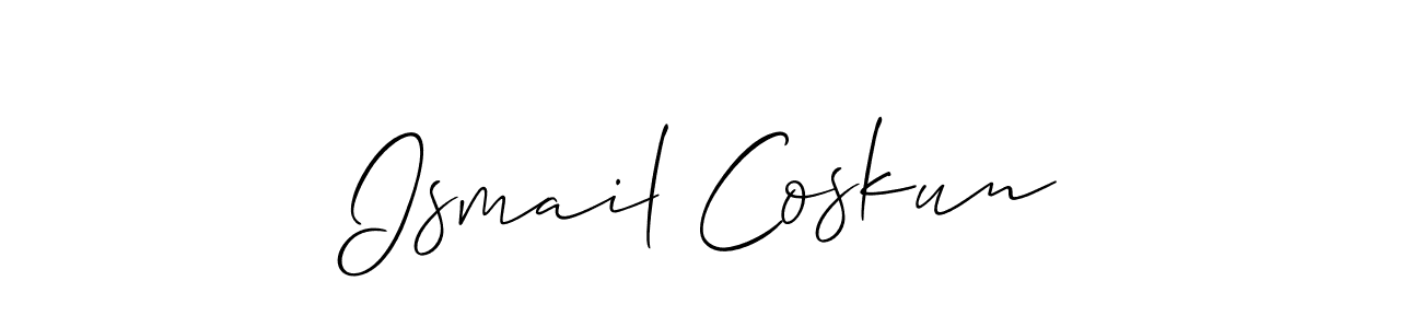 You should practise on your own different ways (Allison_Script) to write your name (Ismail Coskun) in signature. don't let someone else do it for you. Ismail Coskun signature style 2 images and pictures png