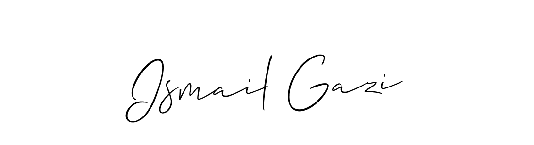 if you are searching for the best signature style for your name Ismail Gazi. so please give up your signature search. here we have designed multiple signature styles  using Allison_Script. Ismail Gazi signature style 2 images and pictures png