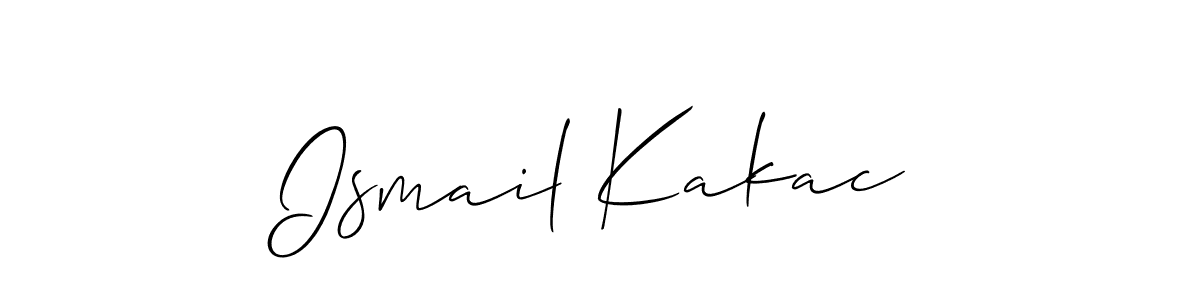 You should practise on your own different ways (Allison_Script) to write your name (Ismail Kakac) in signature. don't let someone else do it for you. Ismail Kakac signature style 2 images and pictures png