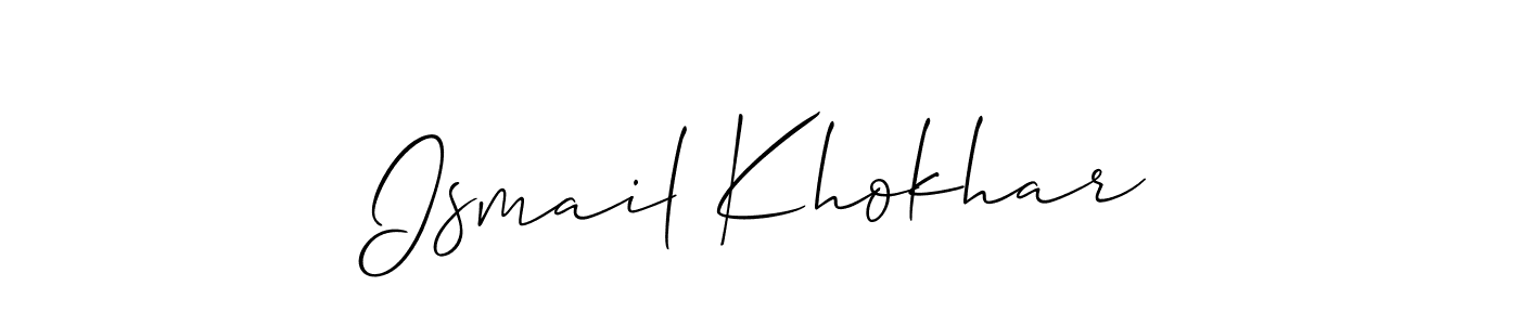 Also we have Ismail Khokhar name is the best signature style. Create professional handwritten signature collection using Allison_Script autograph style. Ismail Khokhar signature style 2 images and pictures png