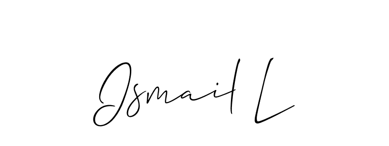 Ismail L stylish signature style. Best Handwritten Sign (Allison_Script) for my name. Handwritten Signature Collection Ideas for my name Ismail L. Ismail L signature style 2 images and pictures png