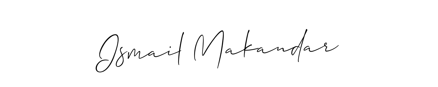 if you are searching for the best signature style for your name Ismail Makandar. so please give up your signature search. here we have designed multiple signature styles  using Allison_Script. Ismail Makandar signature style 2 images and pictures png