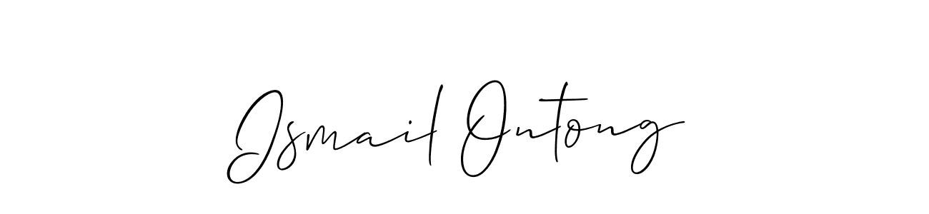 Ismail Ontong stylish signature style. Best Handwritten Sign (Allison_Script) for my name. Handwritten Signature Collection Ideas for my name Ismail Ontong. Ismail Ontong signature style 2 images and pictures png