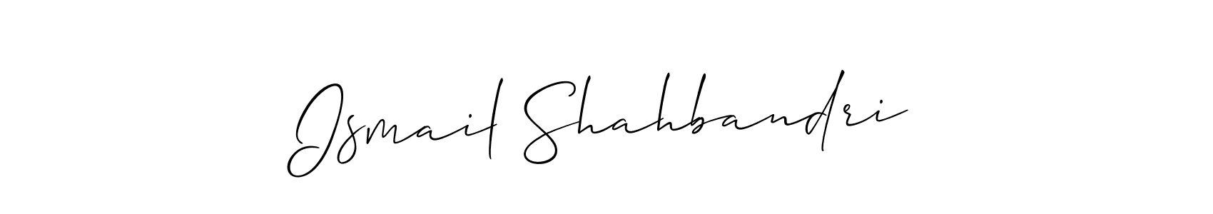 Also You can easily find your signature by using the search form. We will create Ismail Shahbandri name handwritten signature images for you free of cost using Allison_Script sign style. Ismail Shahbandri signature style 2 images and pictures png