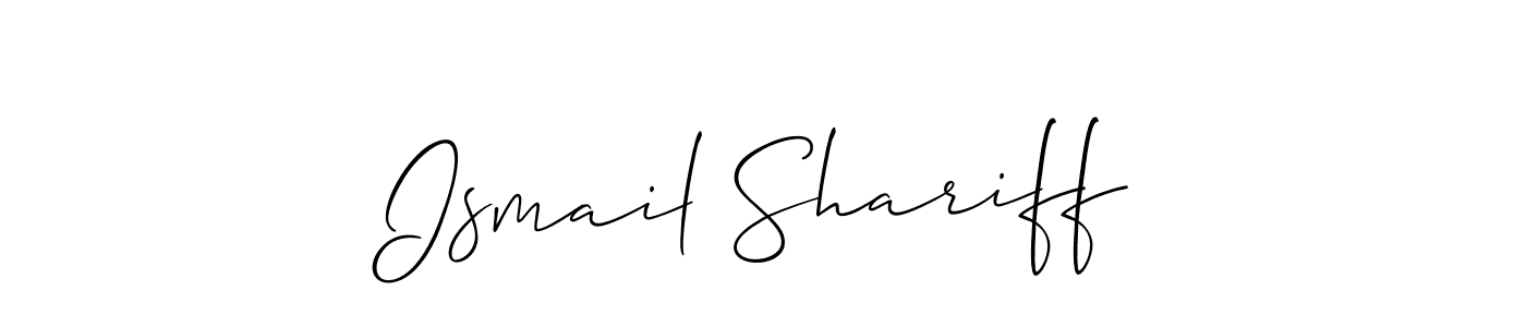Ismail Shariff stylish signature style. Best Handwritten Sign (Allison_Script) for my name. Handwritten Signature Collection Ideas for my name Ismail Shariff. Ismail Shariff signature style 2 images and pictures png