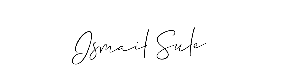 How to make Ismail Sule name signature. Use Allison_Script style for creating short signs online. This is the latest handwritten sign. Ismail Sule signature style 2 images and pictures png