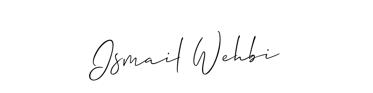 How to Draw Ismail Wehbi signature style? Allison_Script is a latest design signature styles for name Ismail Wehbi. Ismail Wehbi signature style 2 images and pictures png