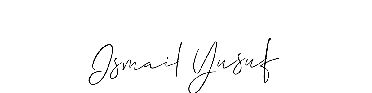 Ismail Yusuf stylish signature style. Best Handwritten Sign (Allison_Script) for my name. Handwritten Signature Collection Ideas for my name Ismail Yusuf. Ismail Yusuf signature style 2 images and pictures png