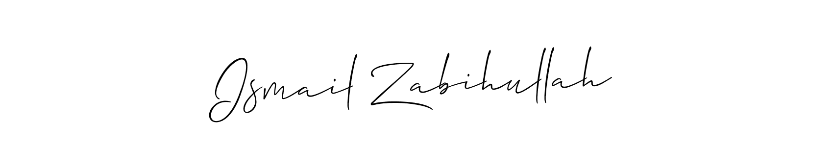 Create a beautiful signature design for name Ismail Zabihullah. With this signature (Allison_Script) fonts, you can make a handwritten signature for free. Ismail Zabihullah signature style 2 images and pictures png