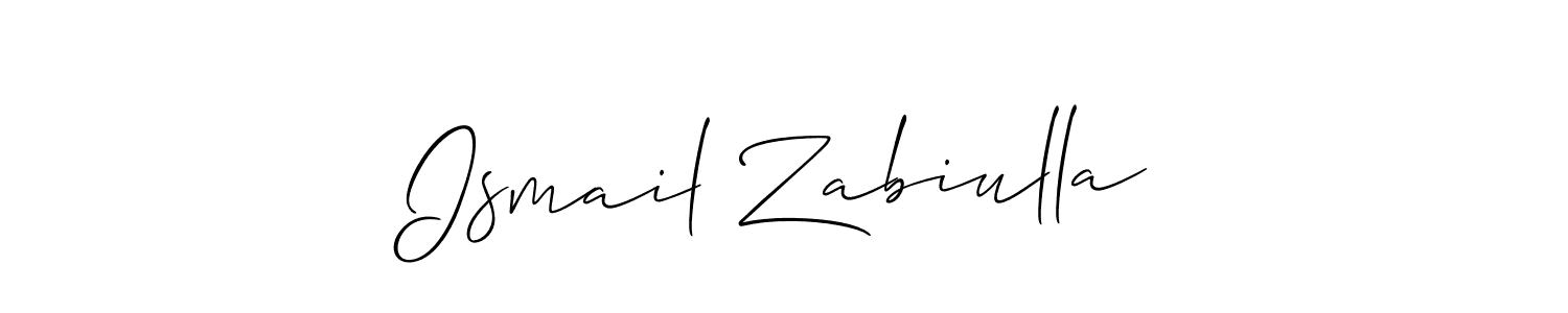 Also we have Ismail Zabiulla name is the best signature style. Create professional handwritten signature collection using Allison_Script autograph style. Ismail Zabiulla signature style 2 images and pictures png