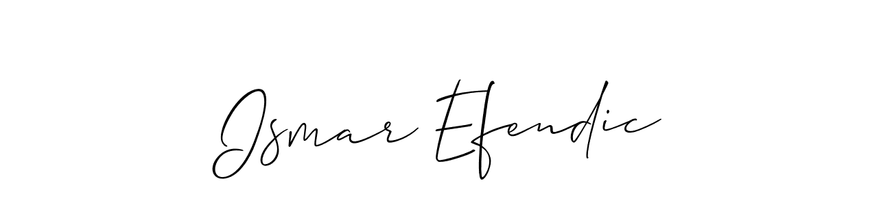 Design your own signature with our free online signature maker. With this signature software, you can create a handwritten (Allison_Script) signature for name Ismar Efendic. Ismar Efendic signature style 2 images and pictures png