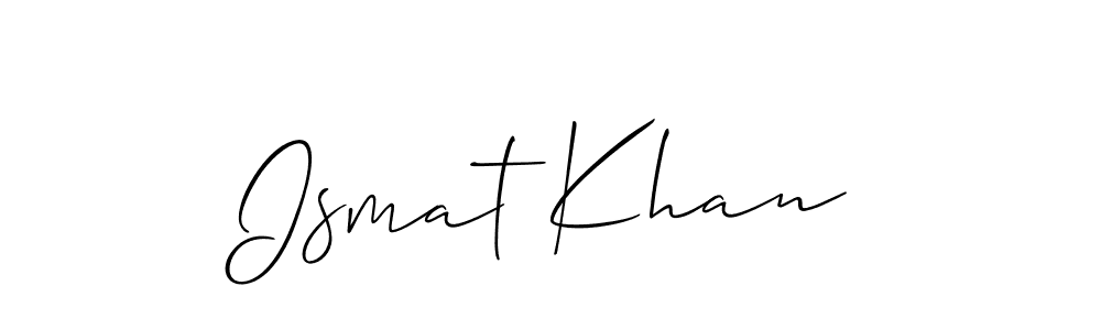 Make a short Ismat Khan signature style. Manage your documents anywhere anytime using Allison_Script. Create and add eSignatures, submit forms, share and send files easily. Ismat Khan signature style 2 images and pictures png