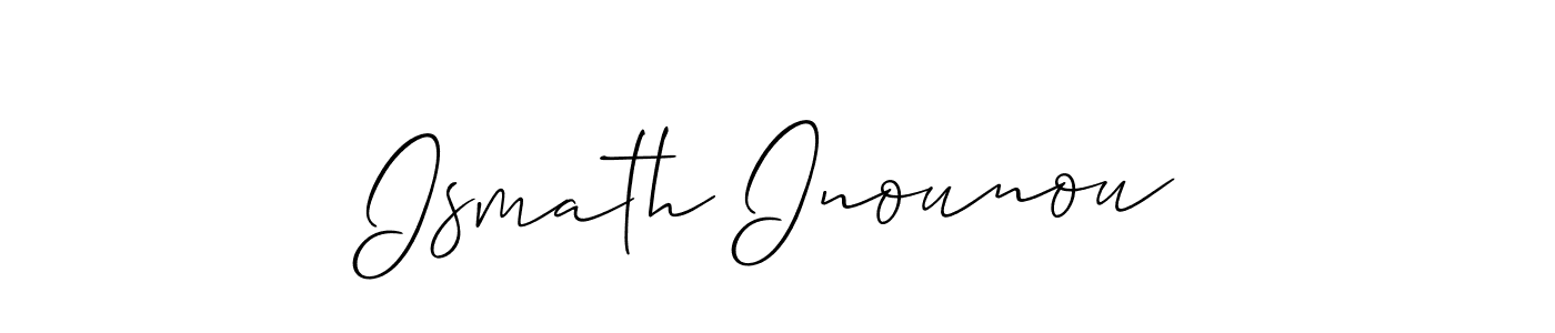Design your own signature with our free online signature maker. With this signature software, you can create a handwritten (Allison_Script) signature for name Ismath Inounou. Ismath Inounou signature style 2 images and pictures png