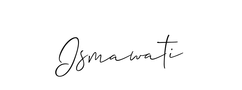 You should practise on your own different ways (Allison_Script) to write your name (Ismawati) in signature. don't let someone else do it for you. Ismawati signature style 2 images and pictures png