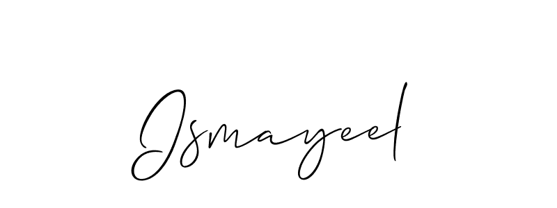 How to Draw Ismayeel signature style? Allison_Script is a latest design signature styles for name Ismayeel. Ismayeel signature style 2 images and pictures png