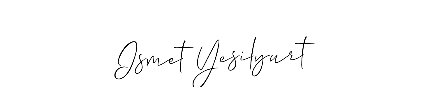 How to Draw Ismet Yesilyurt signature style? Allison_Script is a latest design signature styles for name Ismet Yesilyurt. Ismet Yesilyurt signature style 2 images and pictures png