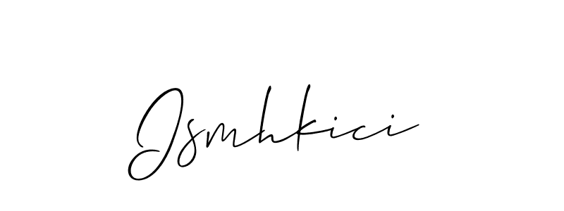 Make a short Ismhkici signature style. Manage your documents anywhere anytime using Allison_Script. Create and add eSignatures, submit forms, share and send files easily. Ismhkici signature style 2 images and pictures png