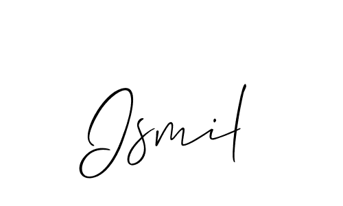 if you are searching for the best signature style for your name Ismil. so please give up your signature search. here we have designed multiple signature styles  using Allison_Script. Ismil signature style 2 images and pictures png