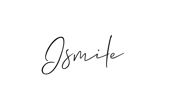 The best way (Allison_Script) to make a short signature is to pick only two or three words in your name. The name Ismile include a total of six letters. For converting this name. Ismile signature style 2 images and pictures png