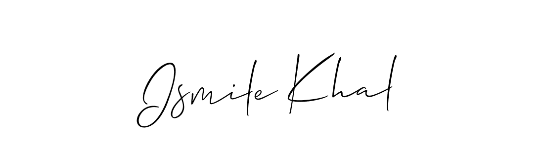Also we have Ismile Khal name is the best signature style. Create professional handwritten signature collection using Allison_Script autograph style. Ismile Khal signature style 2 images and pictures png