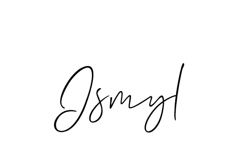 Use a signature maker to create a handwritten signature online. With this signature software, you can design (Allison_Script) your own signature for name Ismyl. Ismyl signature style 2 images and pictures png