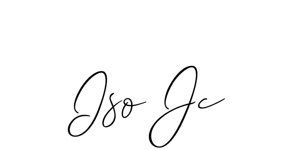 if you are searching for the best signature style for your name Iso Jc. so please give up your signature search. here we have designed multiple signature styles  using Allison_Script. Iso Jc signature style 2 images and pictures png