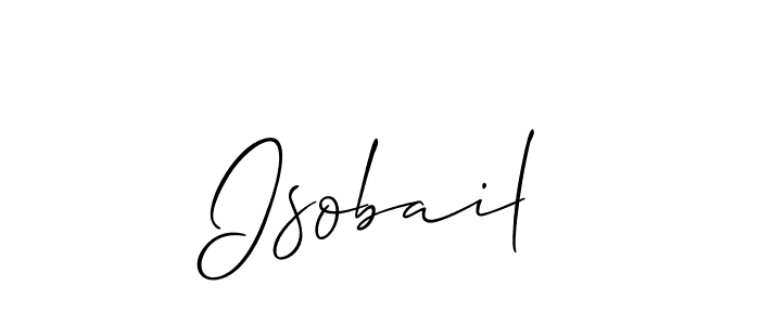 Allison_Script is a professional signature style that is perfect for those who want to add a touch of class to their signature. It is also a great choice for those who want to make their signature more unique. Get Isobail name to fancy signature for free. Isobail signature style 2 images and pictures png