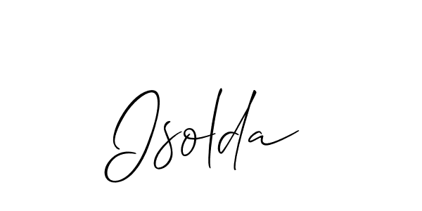 How to Draw Isolda signature style? Allison_Script is a latest design signature styles for name Isolda. Isolda signature style 2 images and pictures png