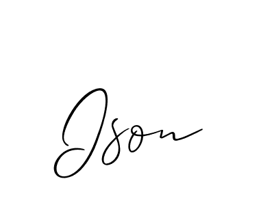 Make a beautiful signature design for name Ison. With this signature (Allison_Script) style, you can create a handwritten signature for free. Ison signature style 2 images and pictures png