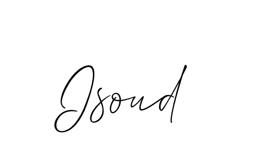 Use a signature maker to create a handwritten signature online. With this signature software, you can design (Allison_Script) your own signature for name Isoud. Isoud signature style 2 images and pictures png