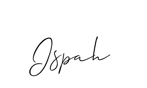 Ispah stylish signature style. Best Handwritten Sign (Allison_Script) for my name. Handwritten Signature Collection Ideas for my name Ispah. Ispah signature style 2 images and pictures png