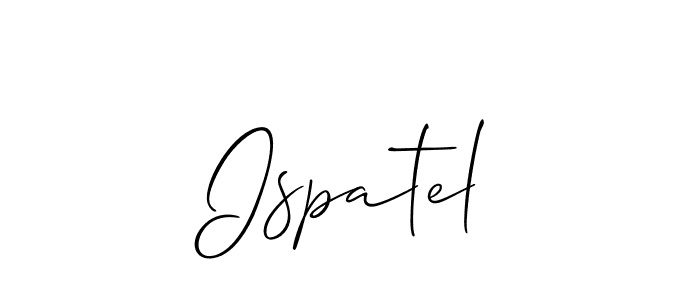 How to make Ispatel name signature. Use Allison_Script style for creating short signs online. This is the latest handwritten sign. Ispatel signature style 2 images and pictures png