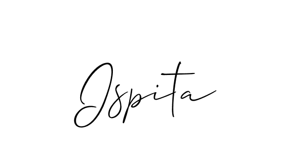 Use a signature maker to create a handwritten signature online. With this signature software, you can design (Allison_Script) your own signature for name Ispita. Ispita signature style 2 images and pictures png