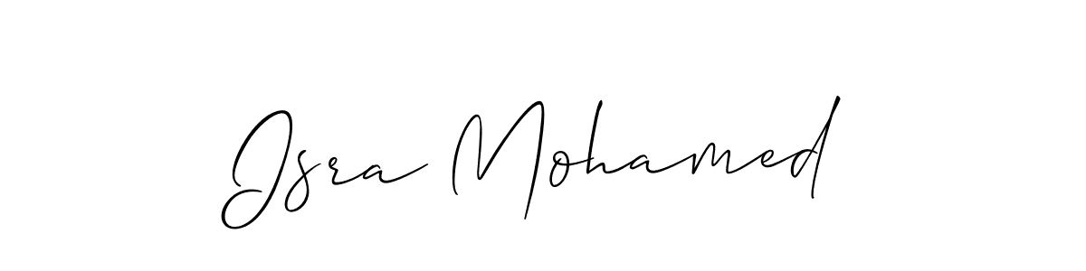 if you are searching for the best signature style for your name Isra Mohamed. so please give up your signature search. here we have designed multiple signature styles  using Allison_Script. Isra Mohamed signature style 2 images and pictures png