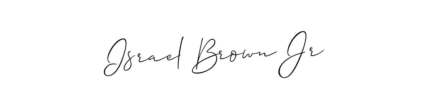 Use a signature maker to create a handwritten signature online. With this signature software, you can design (Allison_Script) your own signature for name Israel Brown Jr. Israel Brown Jr signature style 2 images and pictures png