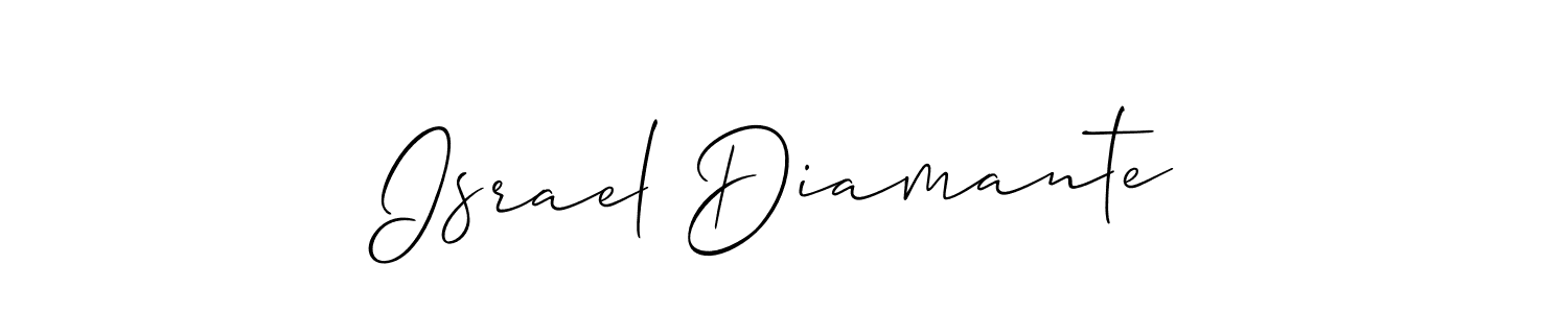 Create a beautiful signature design for name Israel Diamante. With this signature (Allison_Script) fonts, you can make a handwritten signature for free. Israel Diamante signature style 2 images and pictures png