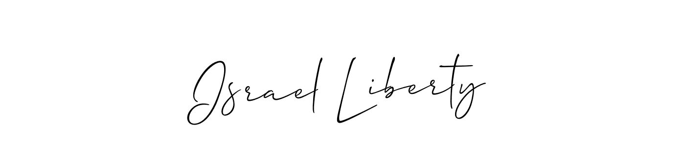 Best and Professional Signature Style for Israel Liberty. Allison_Script Best Signature Style Collection. Israel Liberty signature style 2 images and pictures png