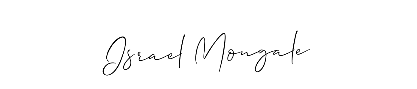 You should practise on your own different ways (Allison_Script) to write your name (Israel Mongale) in signature. don't let someone else do it for you. Israel Mongale signature style 2 images and pictures png