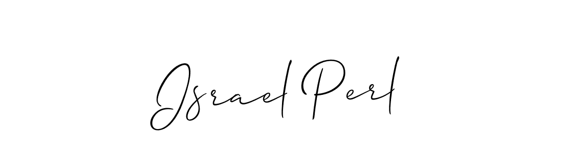 Also we have Israel Perl name is the best signature style. Create professional handwritten signature collection using Allison_Script autograph style. Israel Perl signature style 2 images and pictures png