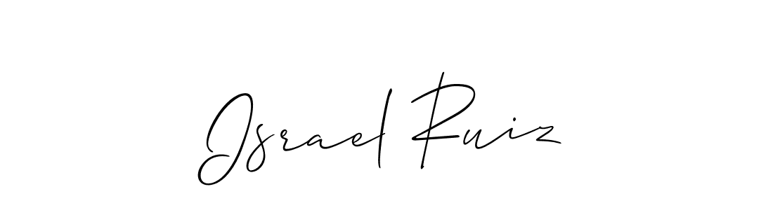 How to make Israel Ruiz name signature. Use Allison_Script style for creating short signs online. This is the latest handwritten sign. Israel Ruiz signature style 2 images and pictures png